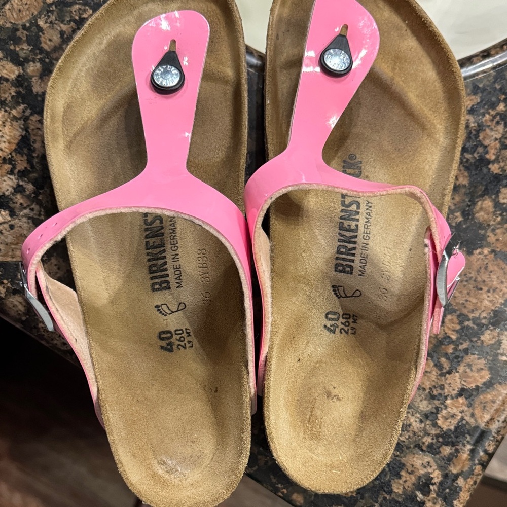 Birkenstock patent Pink  Sandals